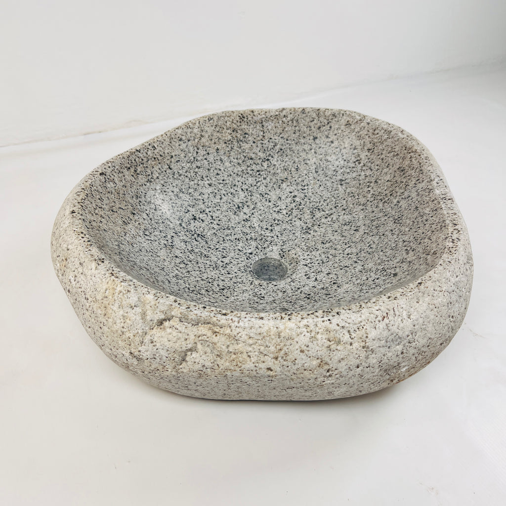 Speckled Eggshell River Stone Sink