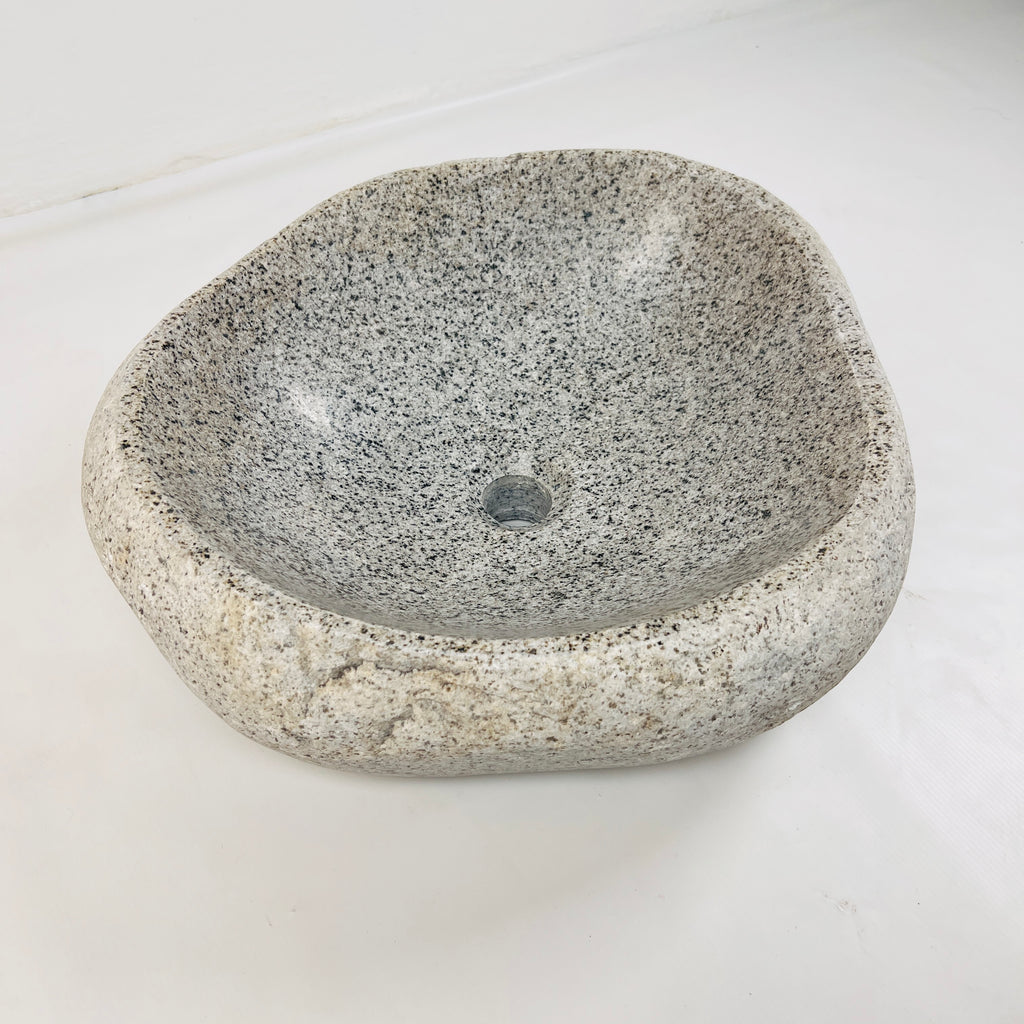 Speckled Eggshell River Stone Sink