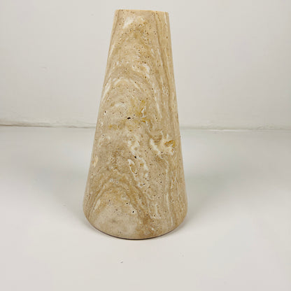 Funnel Vase - Travertine