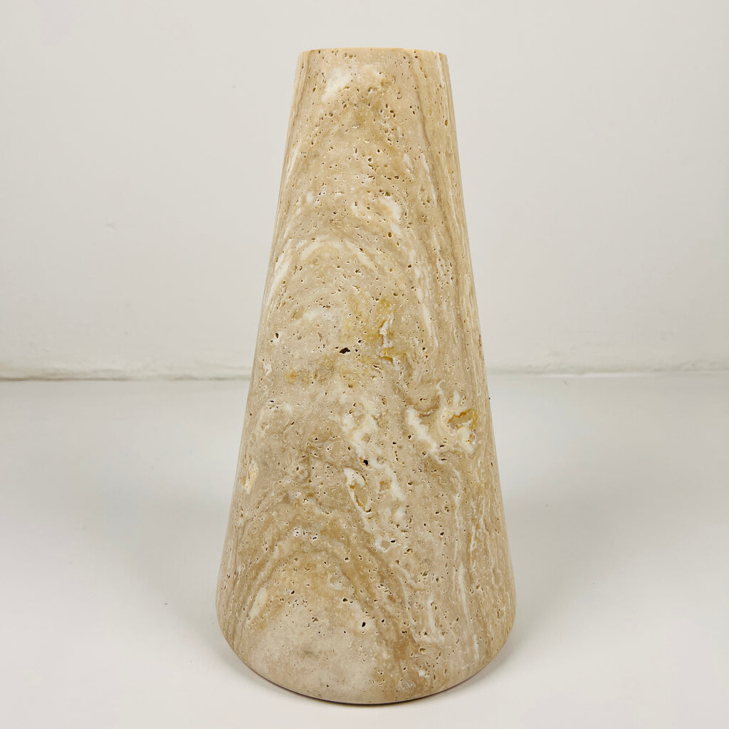 Funnel Travertine Vase