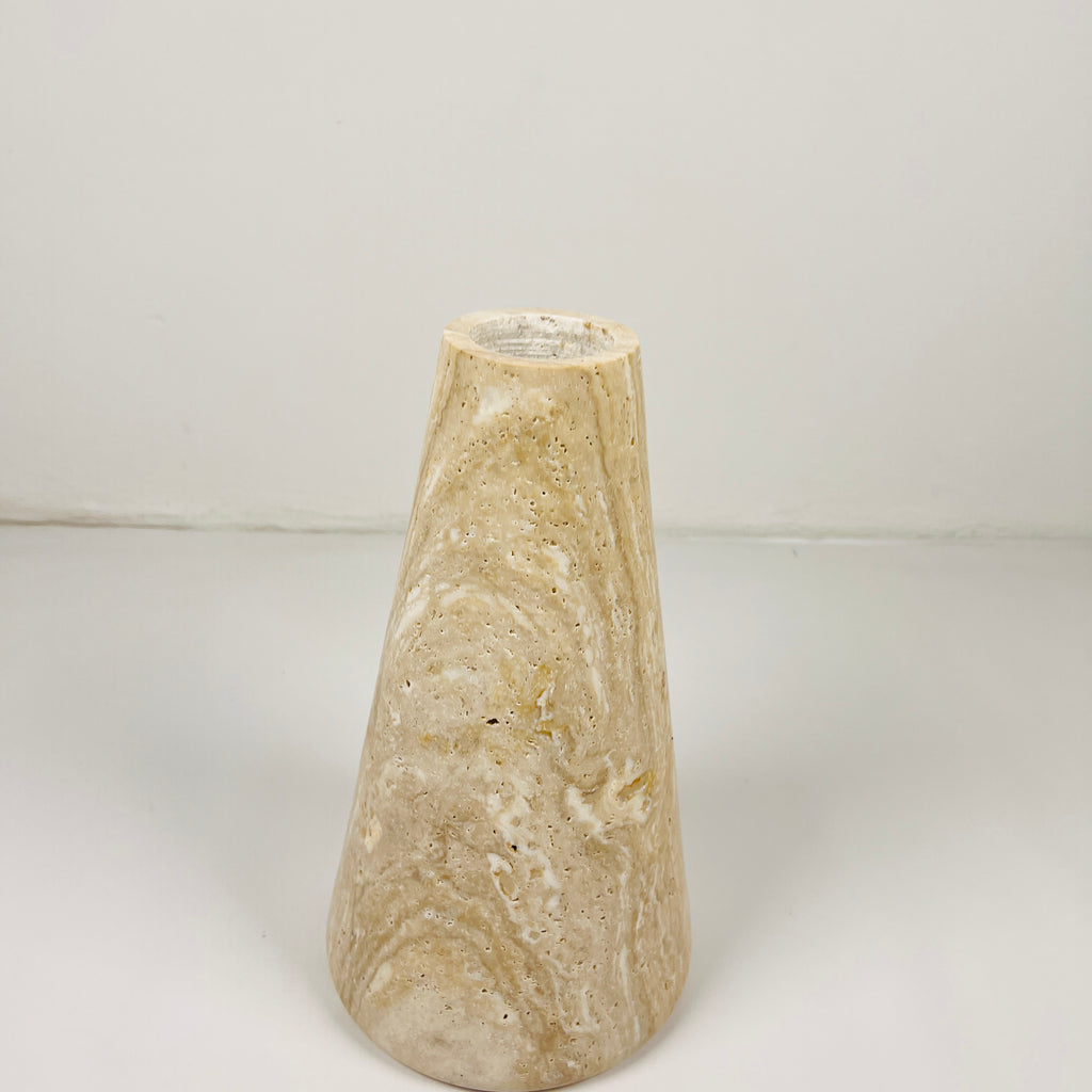 Funnel Travertine Vase