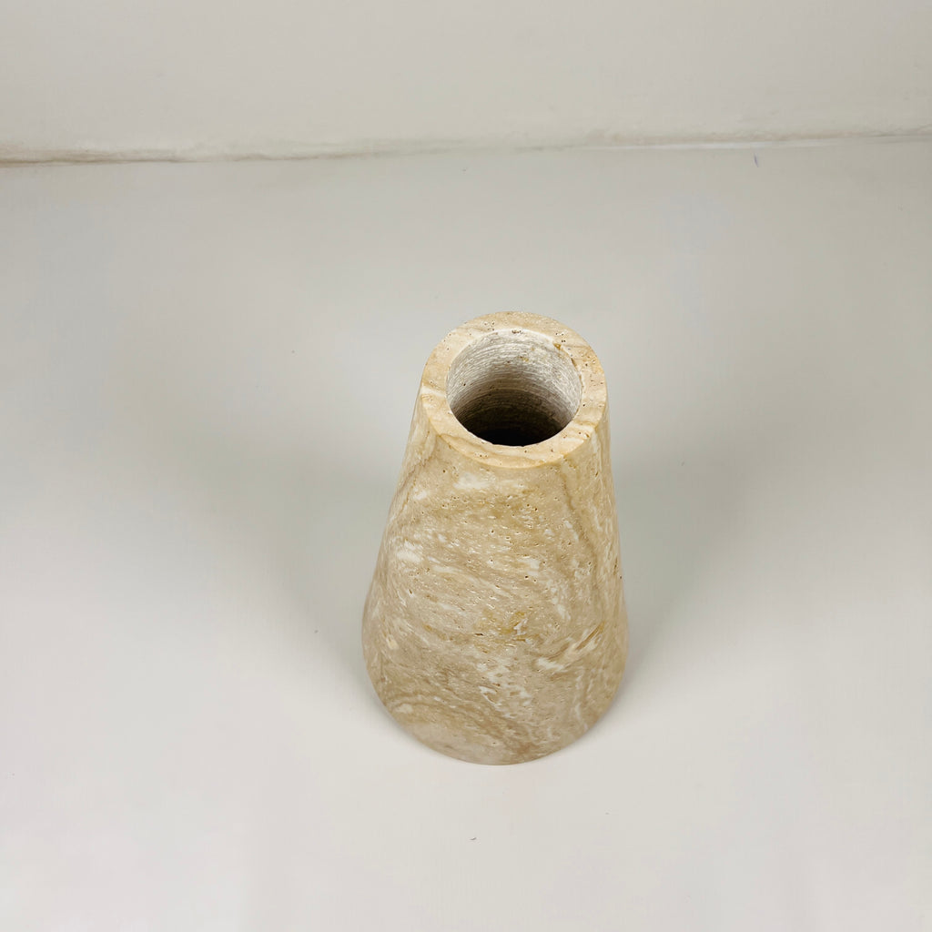 Funnel Travertine Vase