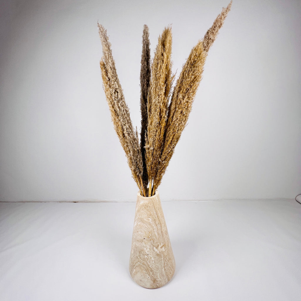 Funnel Travertine Vase