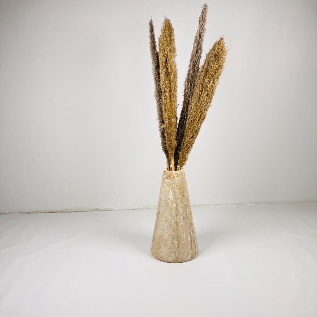 Funnel Travertine Vase