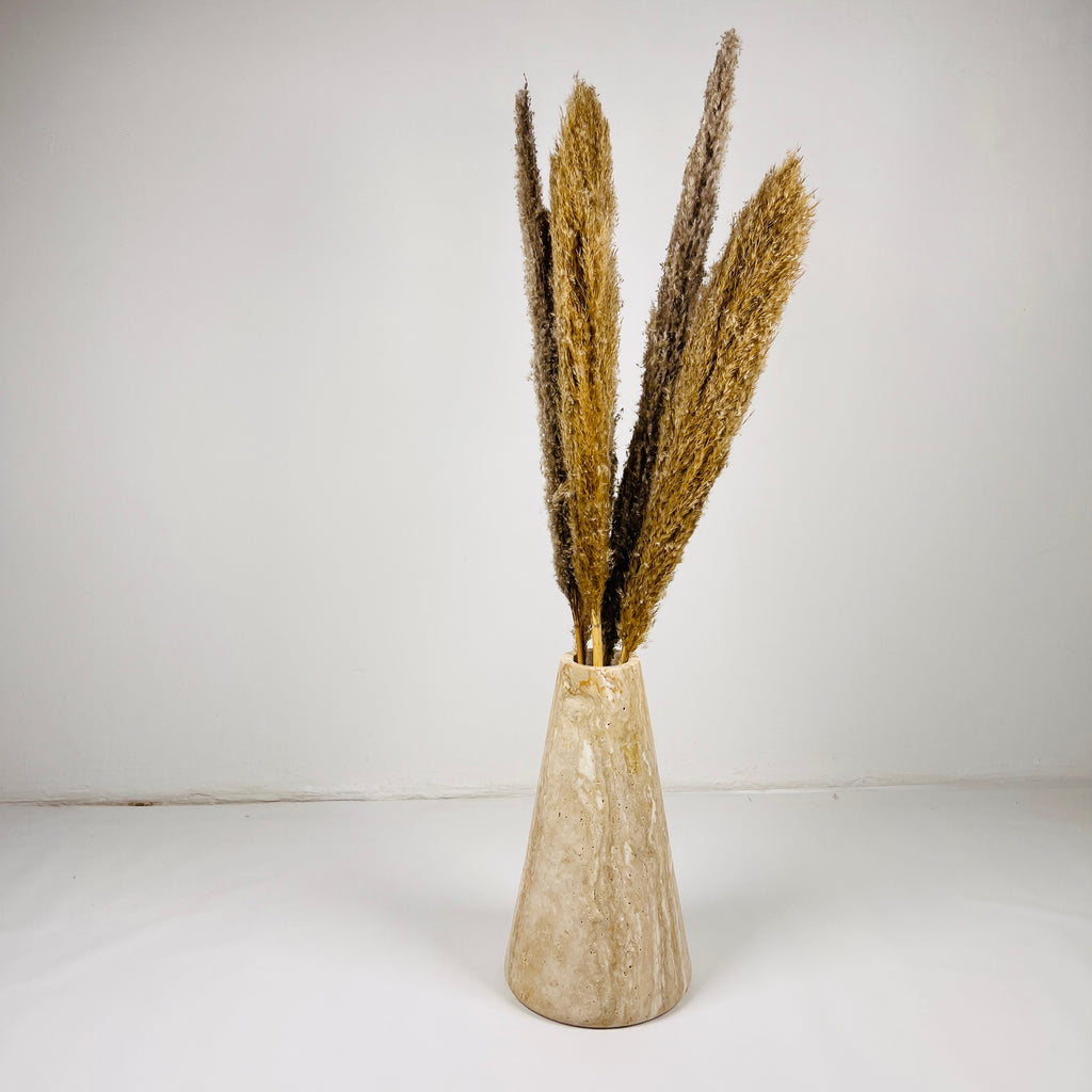 Funnel Travertine Vase