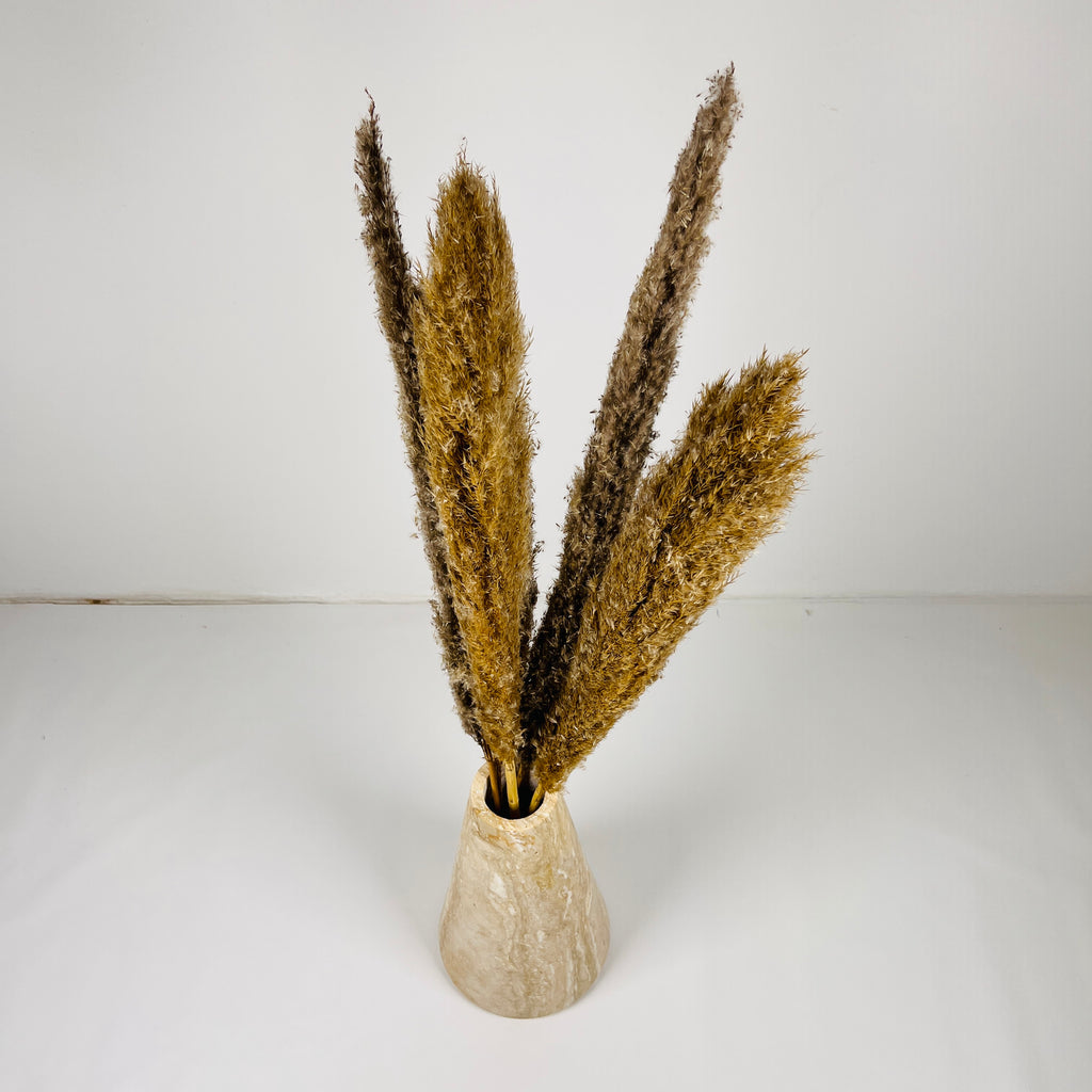 Funnel Travertine Vase