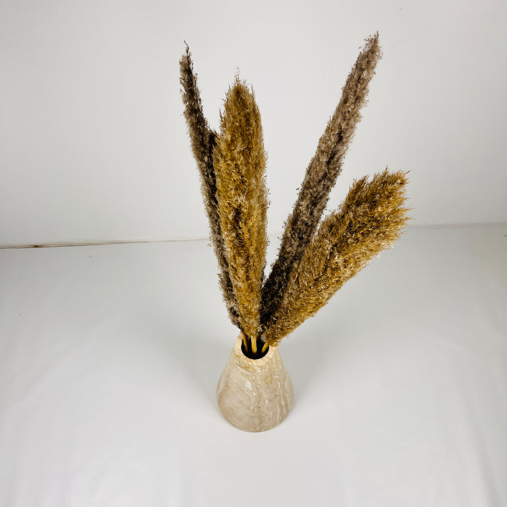 Funnel Travertine Vase