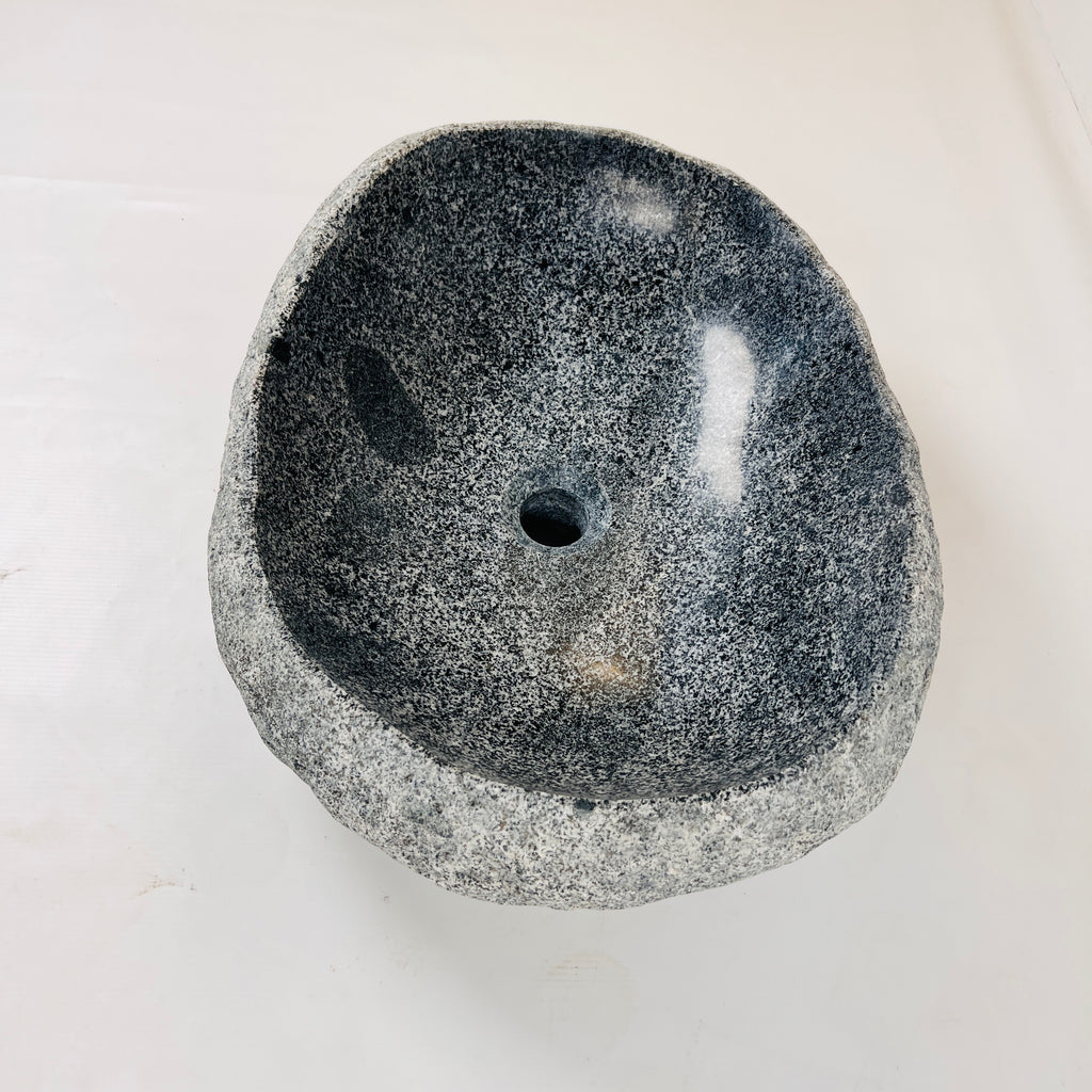 Webbed Grey Marked River Stone Sink