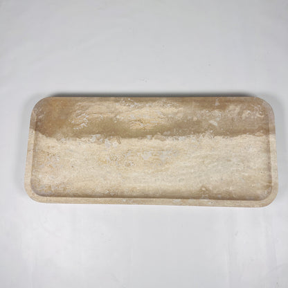 Beige Rectangle Travertine Tray