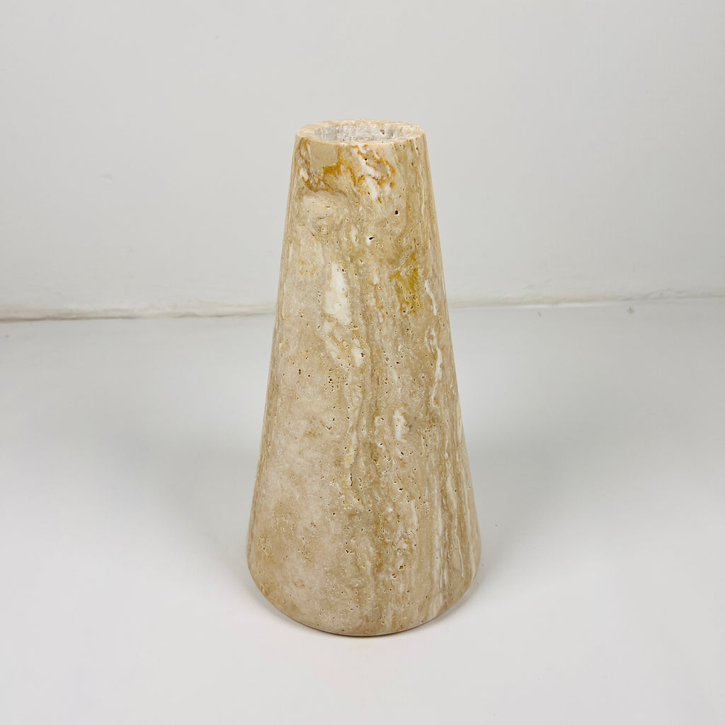 Funnel Travertine Vase