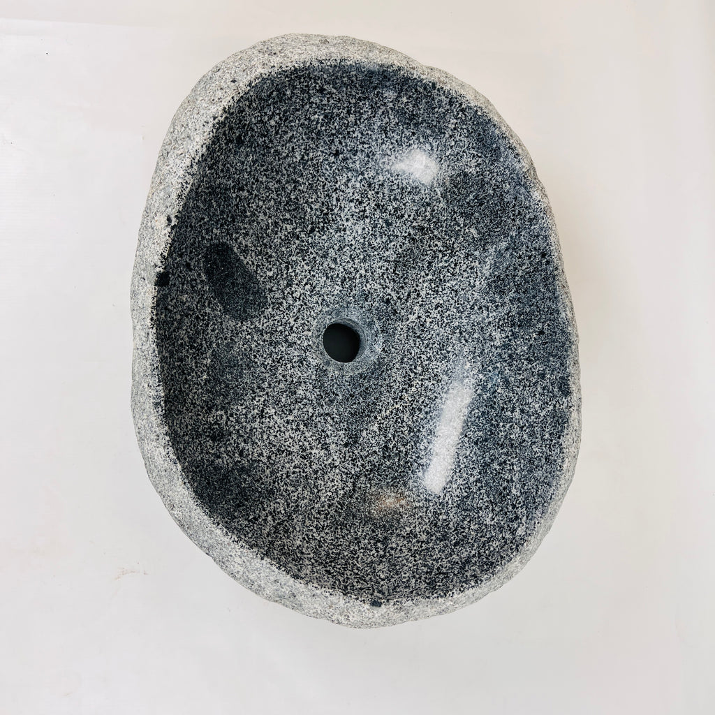 Webbed Grey Marked River Stone Sink