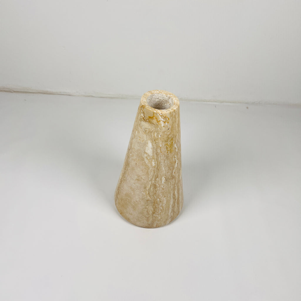 Funnel Travertine Vase