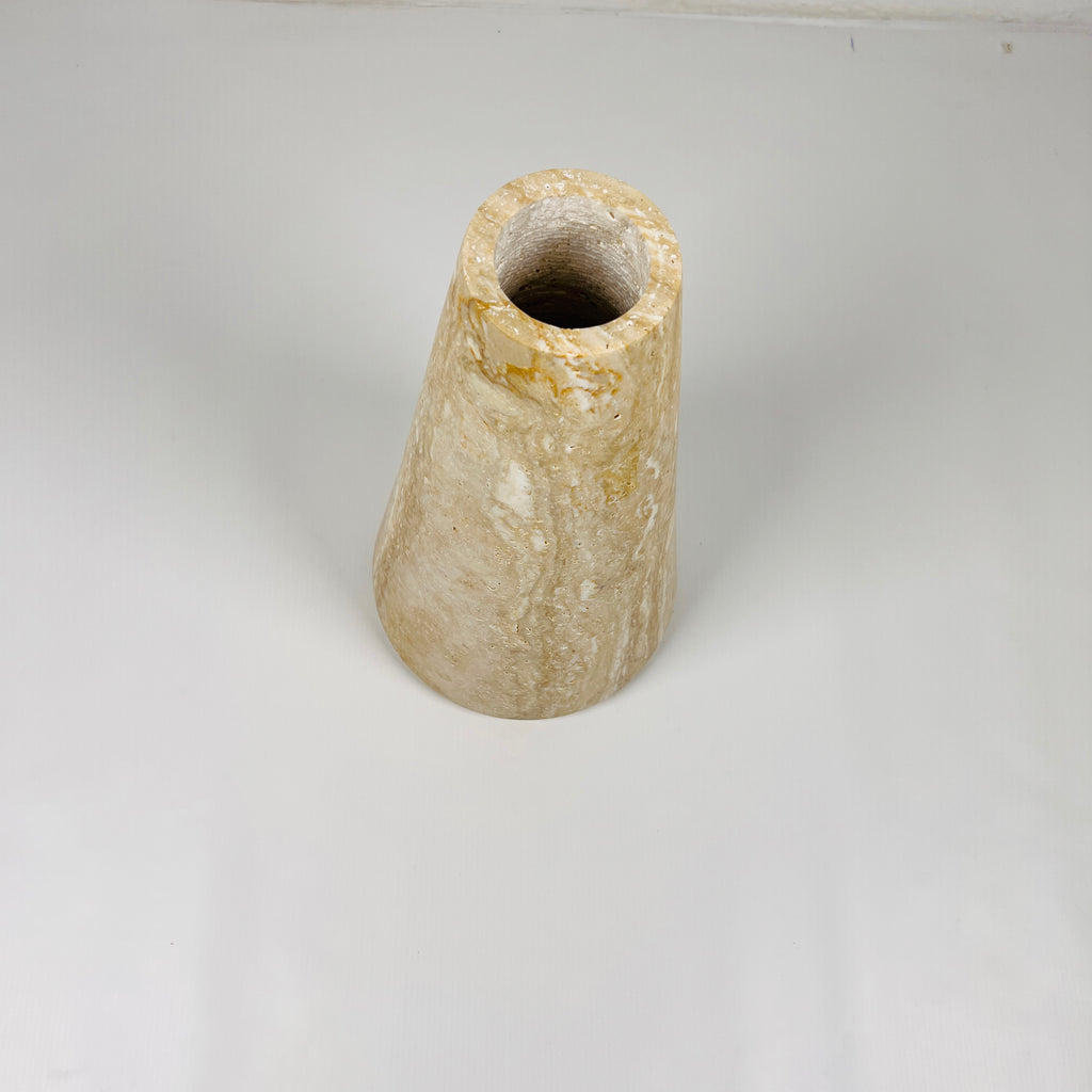 Funnel Travertine Vase