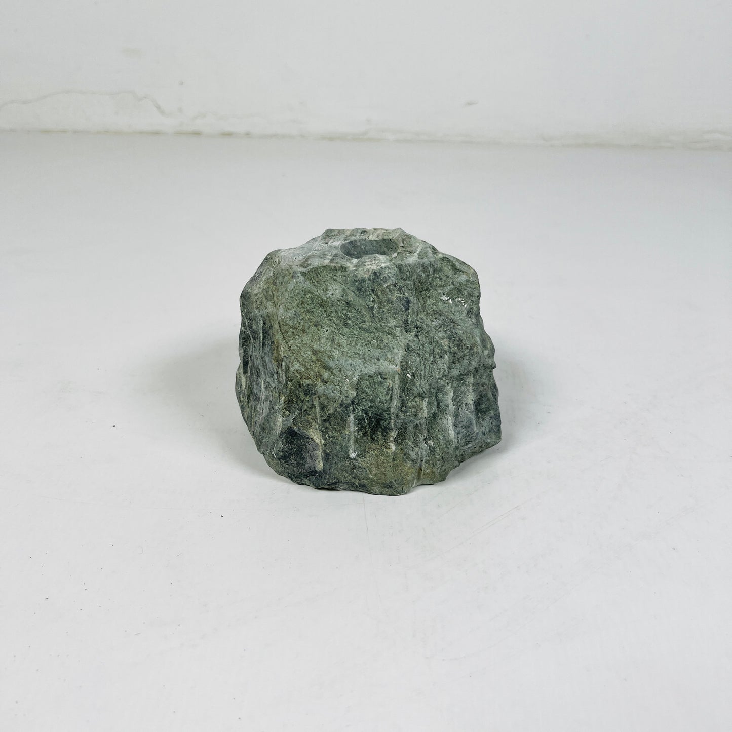 Organic Stone Candle Stand - Green