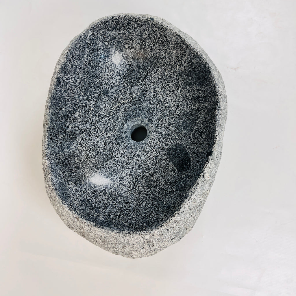 Webbed Grey Marked River Stone Sink