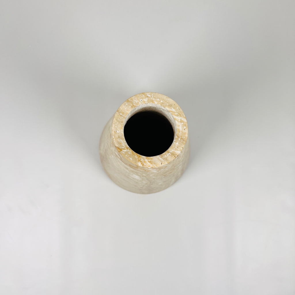 Funnel Travertine Vase