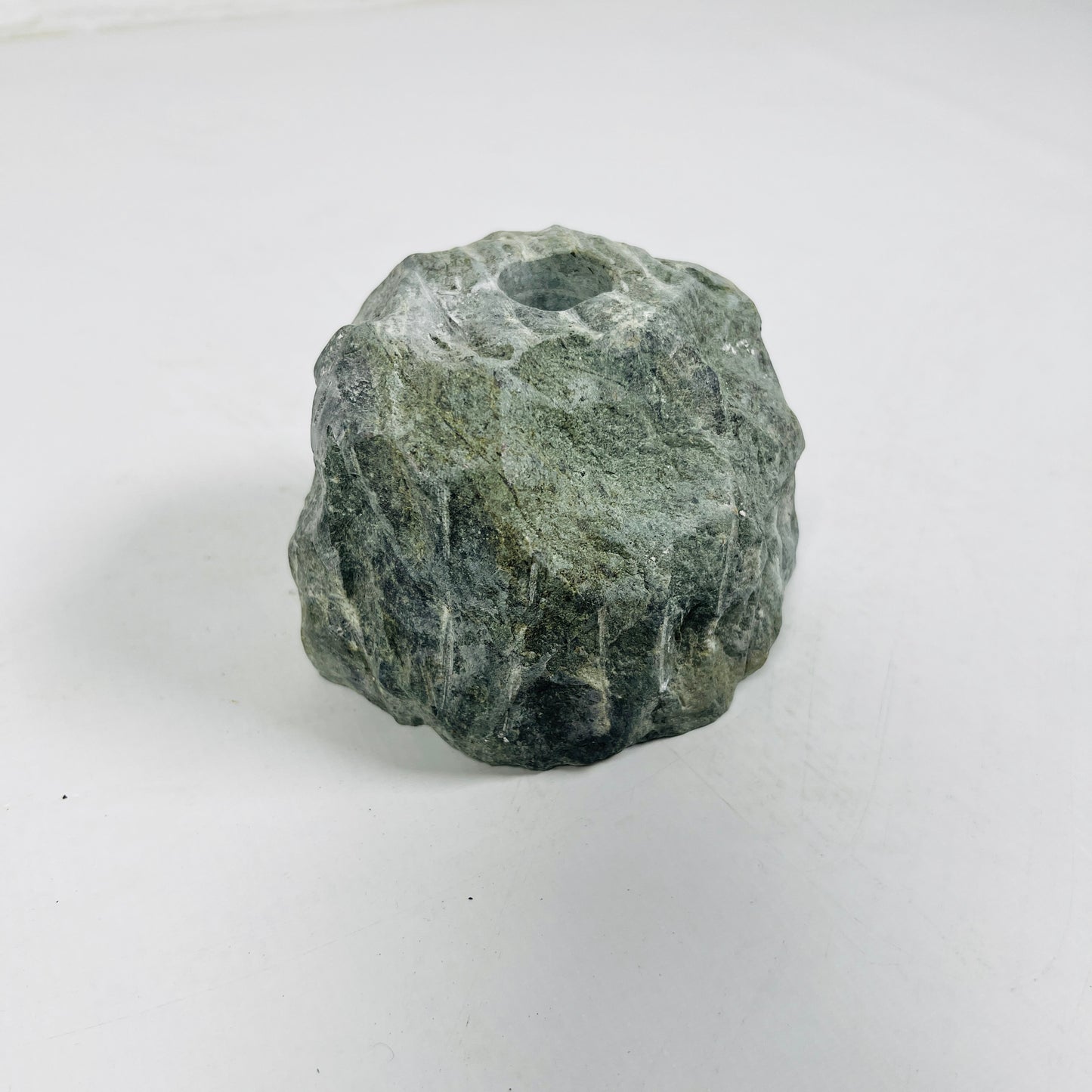 Organic Stone Candle Stand - Green