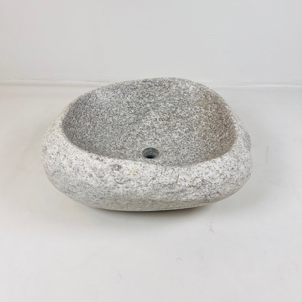 Light Sand Speckled River Stone Sink