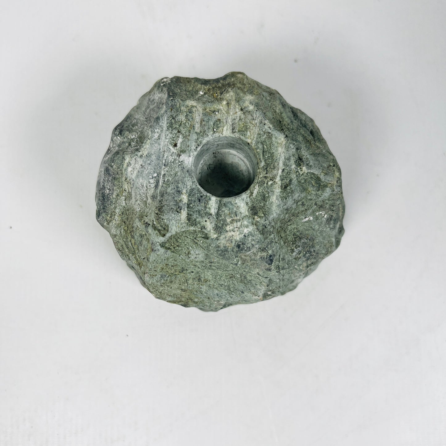 Organic Stone Candle Stand - Green