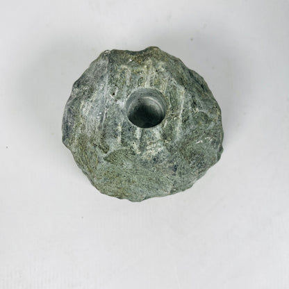 Organic Stone Candle Stand - Green