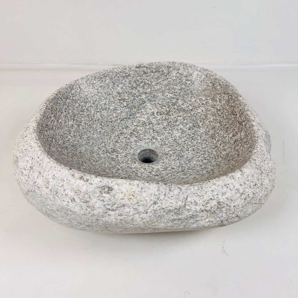 Light Sand Speckled River Stone Sink