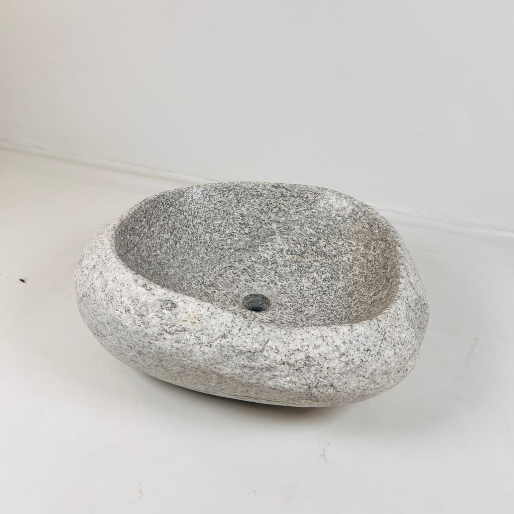 Light Sand Speckled River Stone Sink