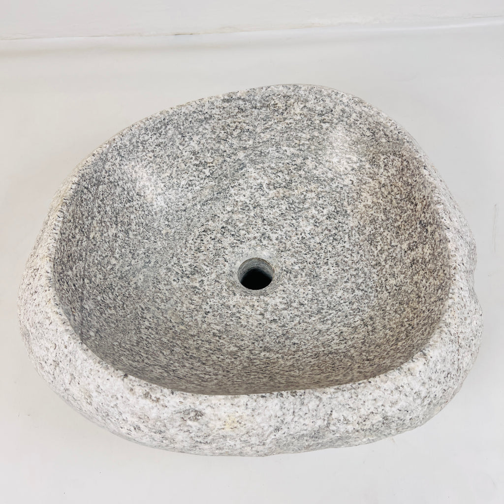 Light Sand Speckled River Stone Sink