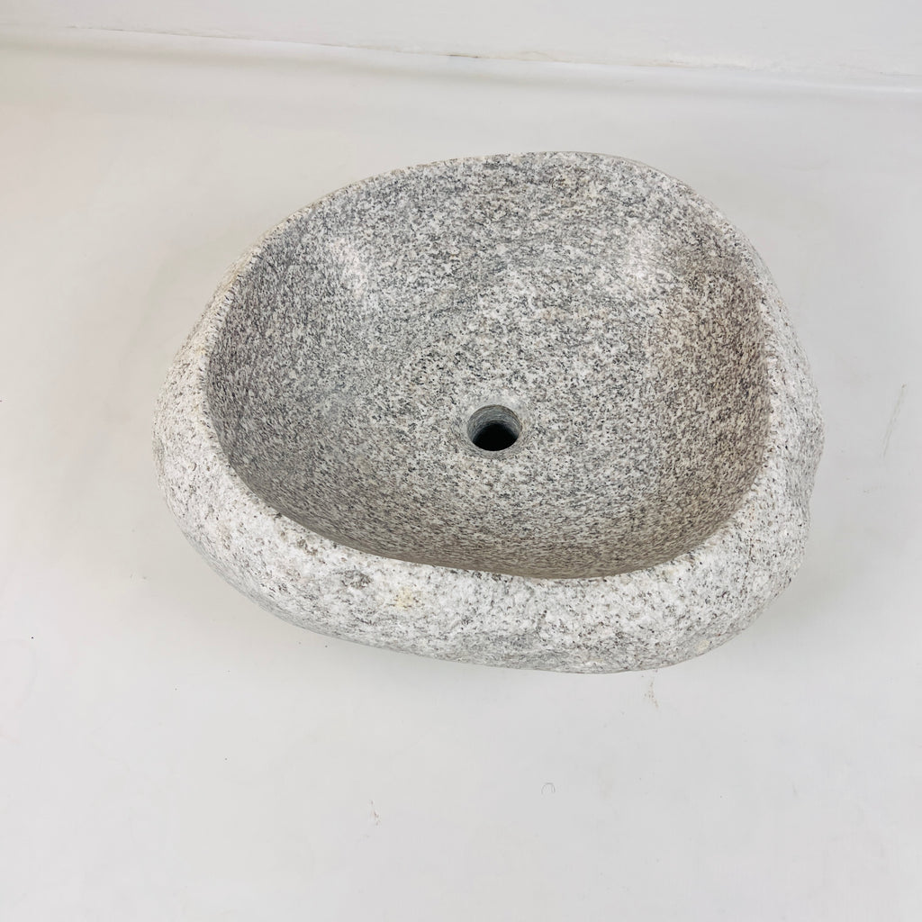 Light Sand Speckled River Stone Sink