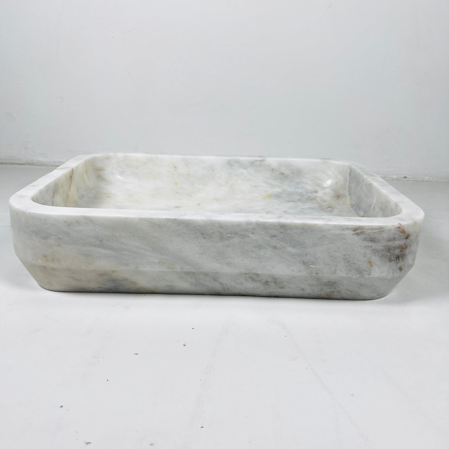 Rounded Rectangle Sink - Cheetah White