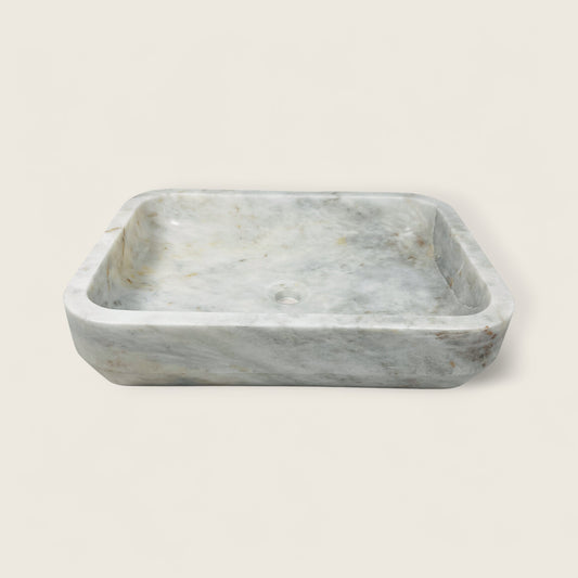 Rounded Rectangle Sink - Cheetah White