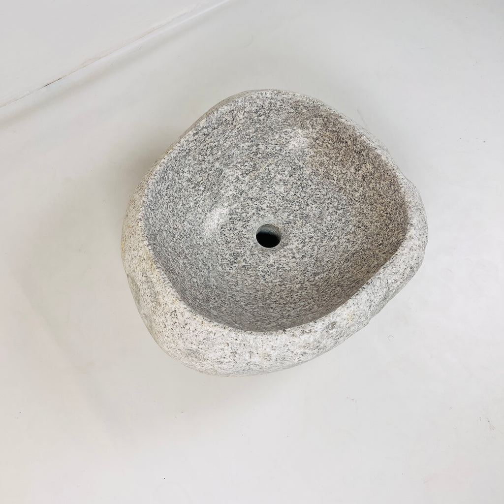 Light Sand Speckled River Stone Sink