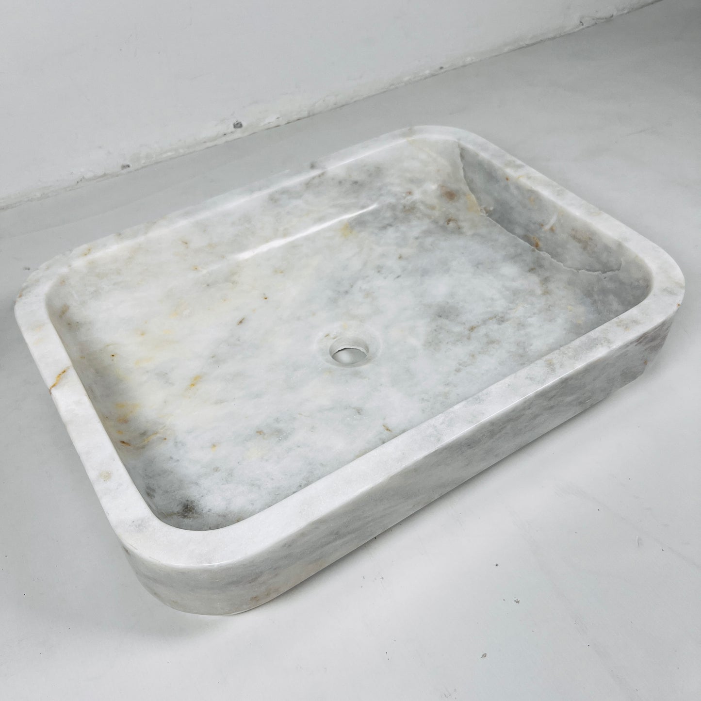 Rounded Rectangle Sink - Cheetah White