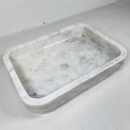 Rounded Rectangle Sink - Cheetah White