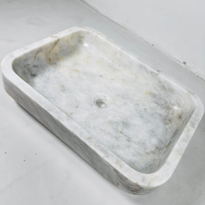 Rounded Rectangle Sink - Cheetah White