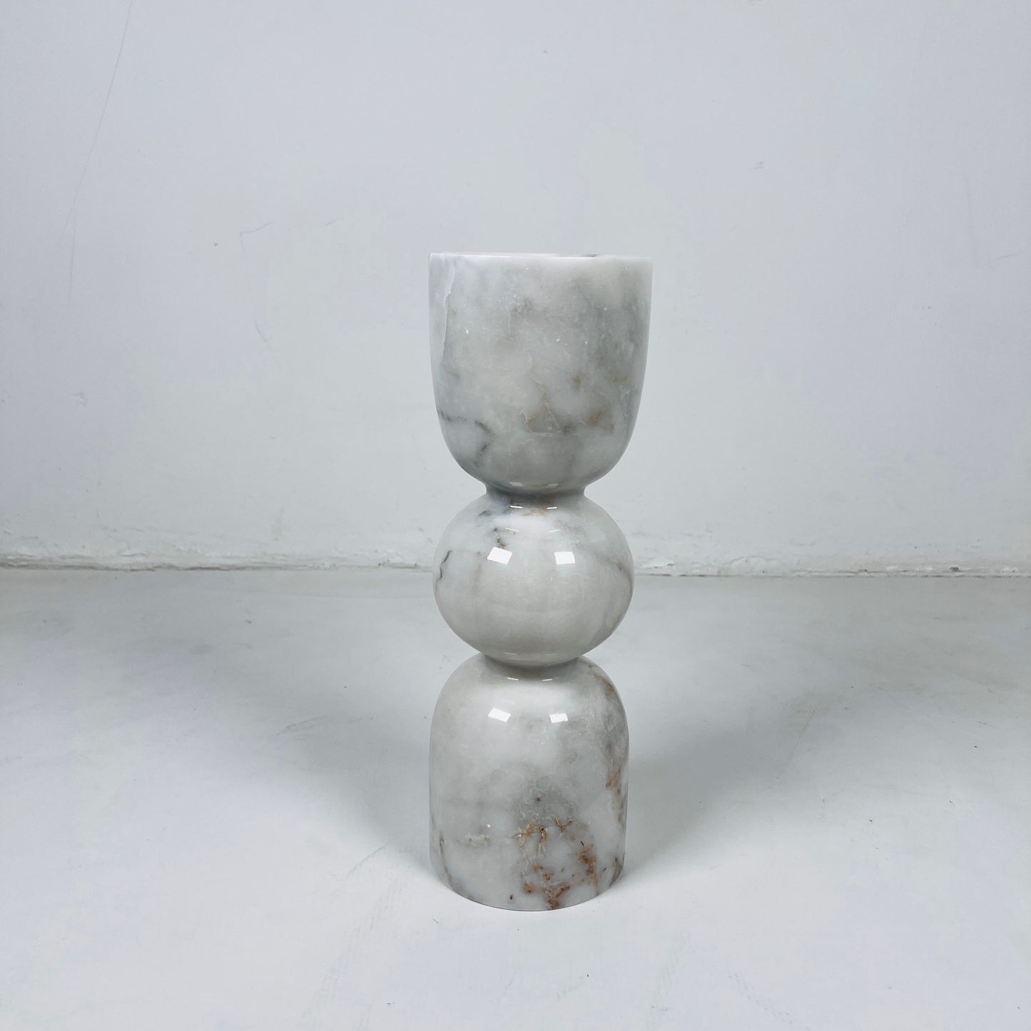 Orb-Linked Candle Stand - Gray