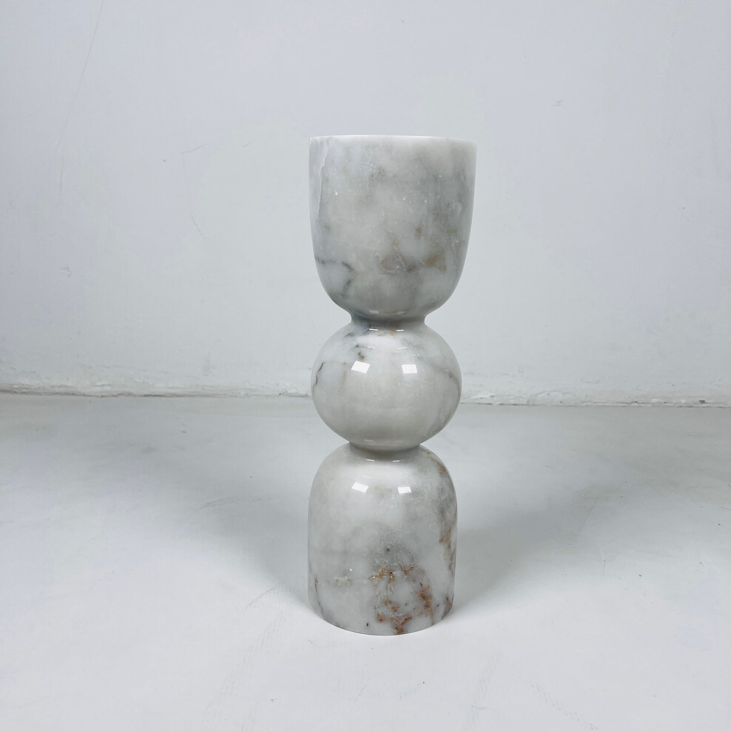 Orb-Linked Candle Stand - Gray