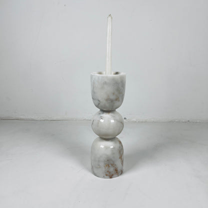 Orb-Linked Candle Stand - Gray