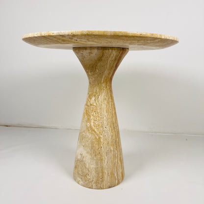 Travertine Side Table