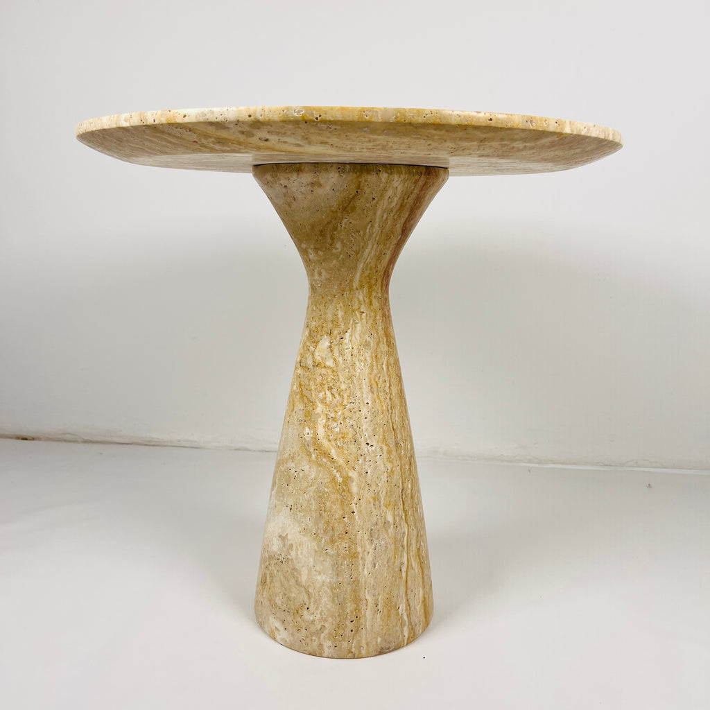 Travertine Side Table