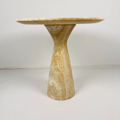 Travertine Side Table