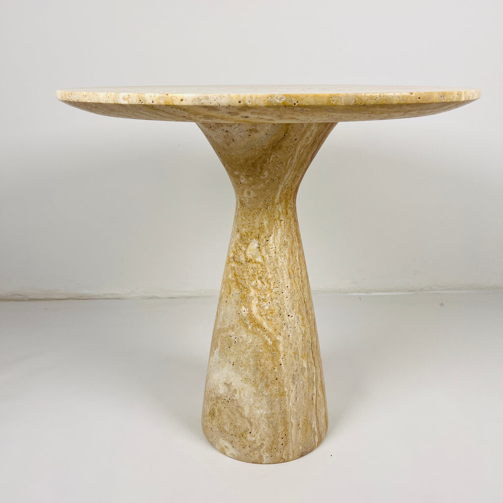 Travertine Side Table