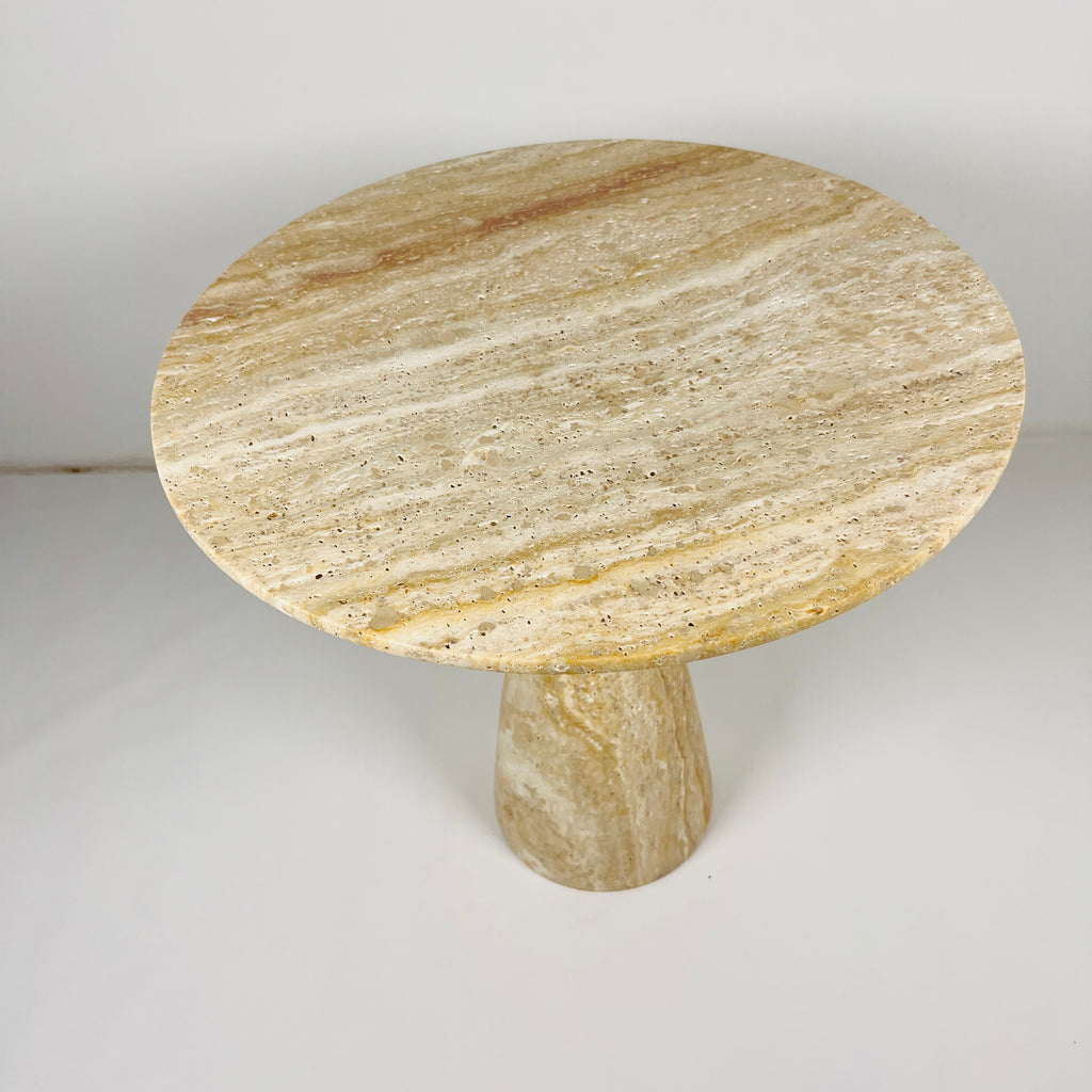 Travertine Side Table