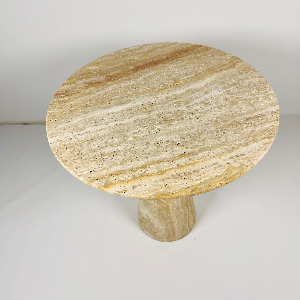 Travertine Side Table