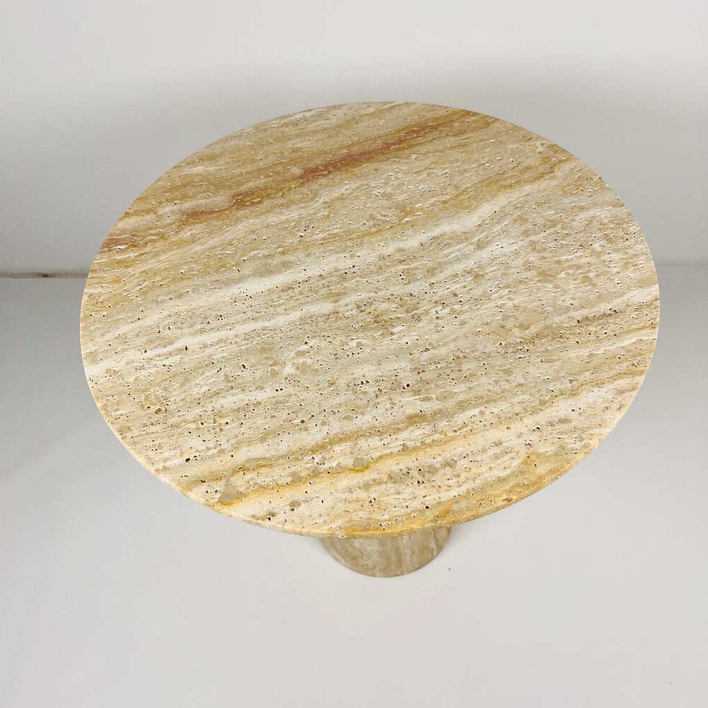 Travertine Side Table
