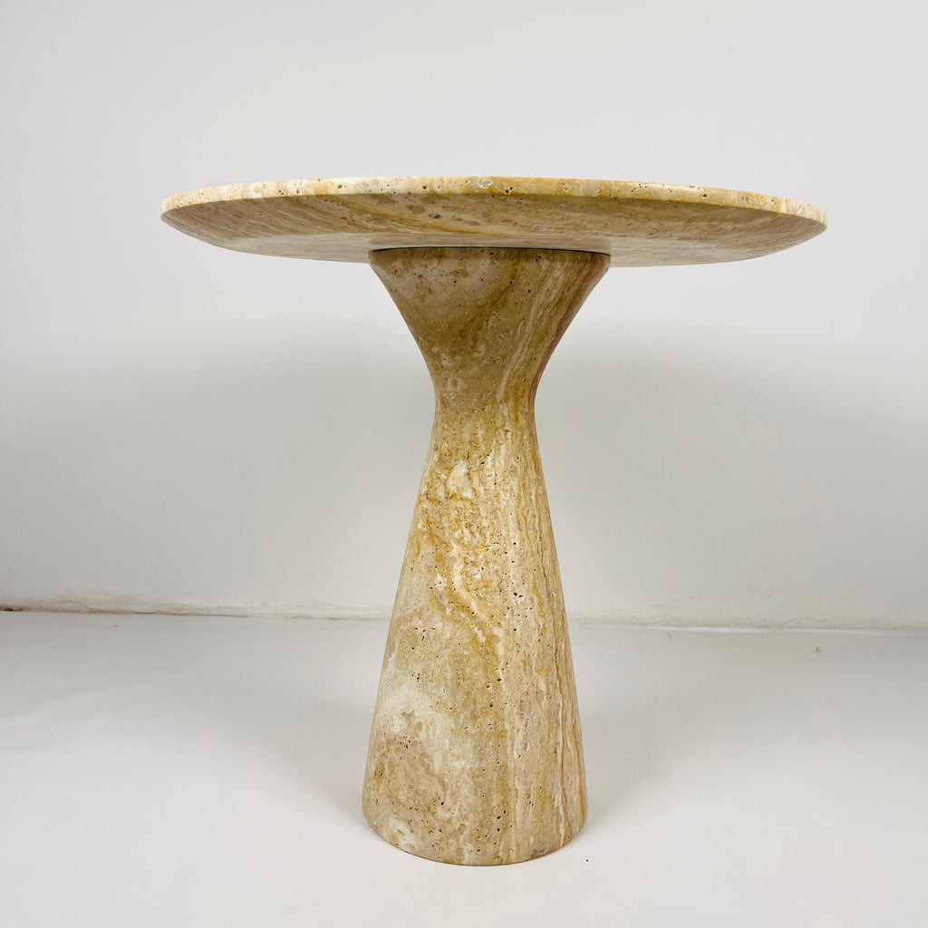 Travertine Side Table
