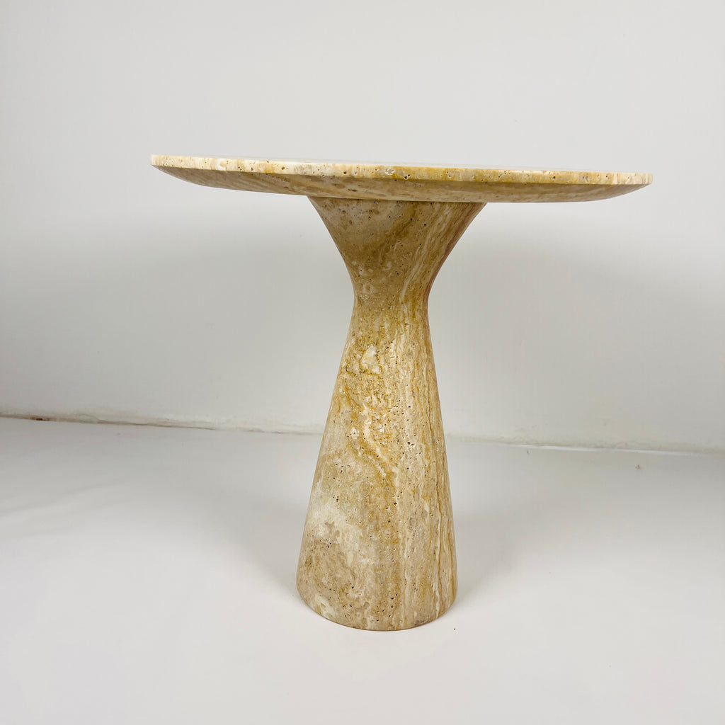 Travertine Side Table