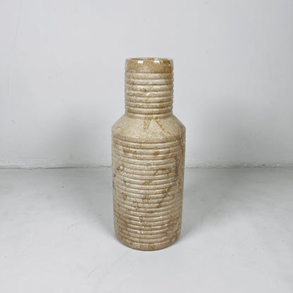 Grooved Marble Vase - Beige
