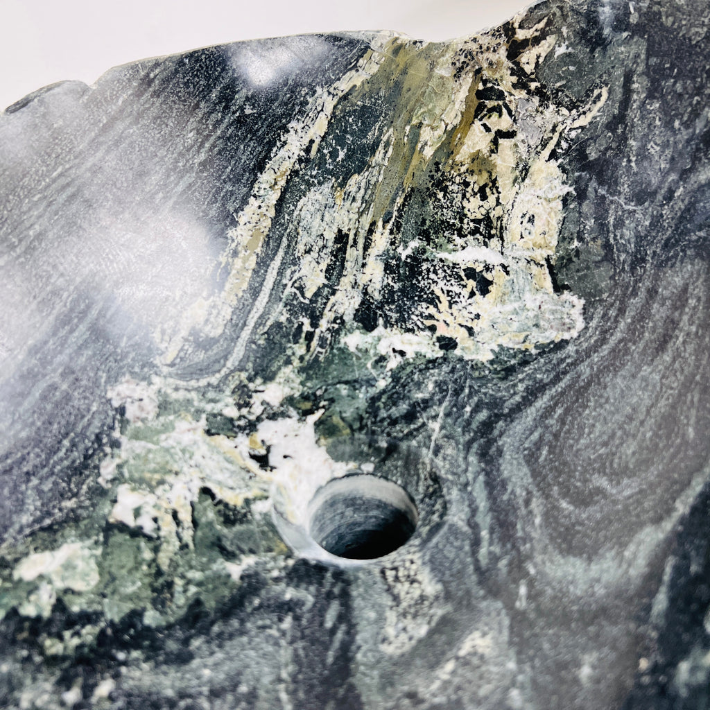 Rippled Dark Grey Smoked River Stone Sink