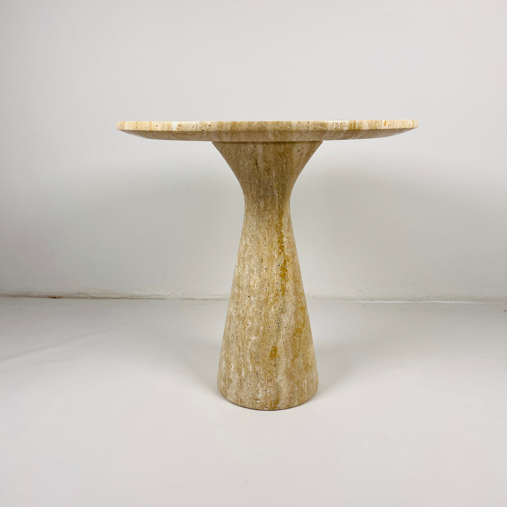 Travertine Side Table