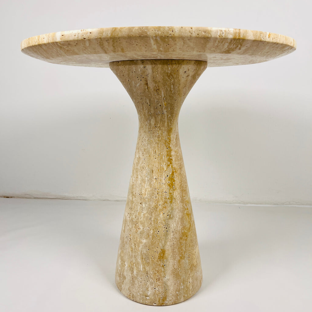 Travertine Side Table